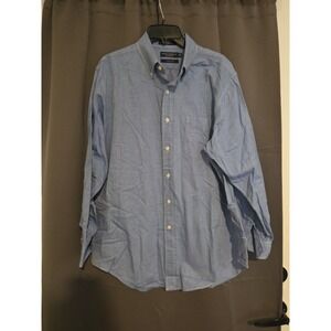 Daniel Cremieux Collection Blue Chambray Staney Shirt, Men's Size 16 Button Down